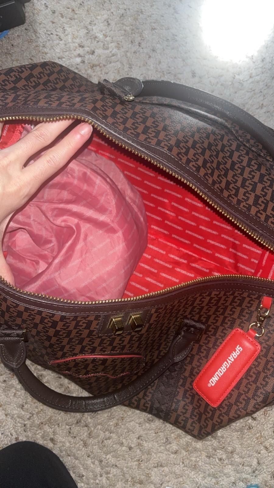 Sprayground Duffel Bag – Money Check Zippered