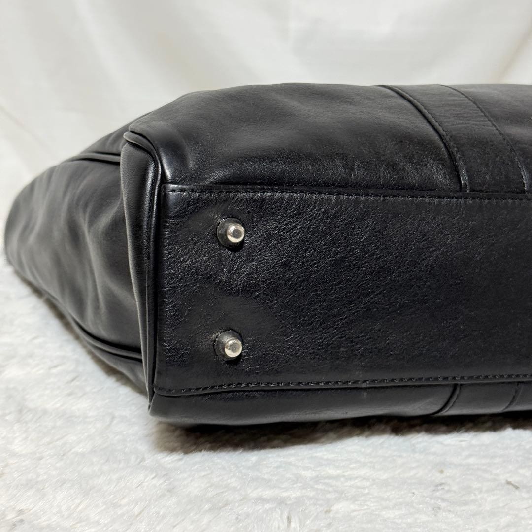 Authentic Burberry Black Label Leather Business Tote Bag 31.5cm x 42cm x 7.5cm B