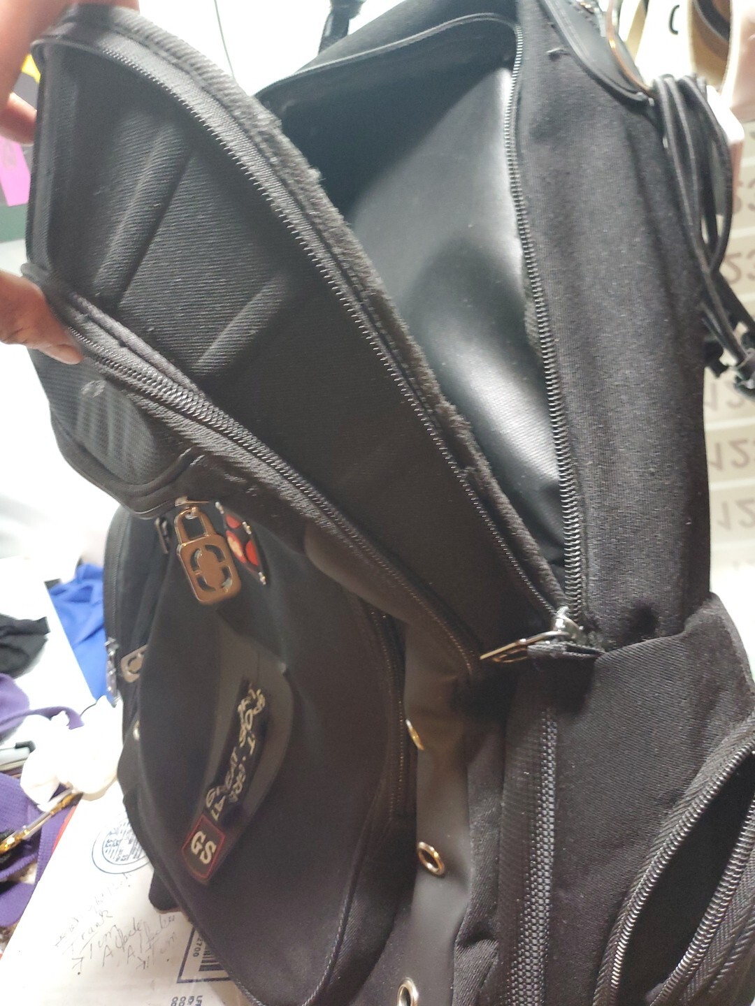 Swiss Gear Black Multi Pocket Laptop Computer Cushioned Backpack