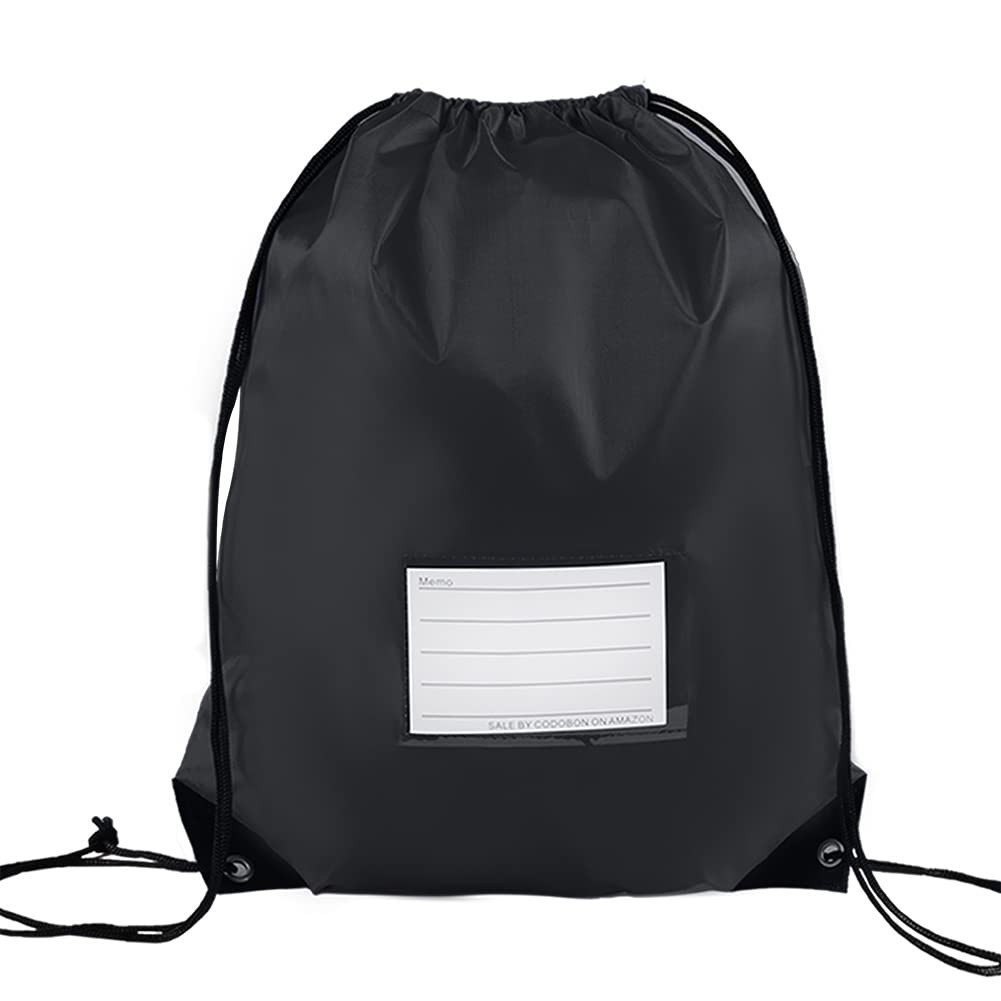 50 Pcs Drawstring Bags, Bulk Cinch Sackpacks for Travel, Gym & Sports – Black