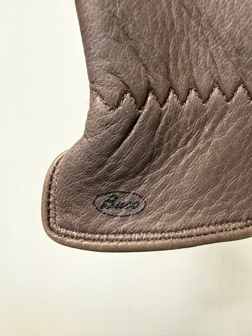 THE REAL McCOY’S BUCO Leather Gloves BA14101 M Brown Deer Skin
