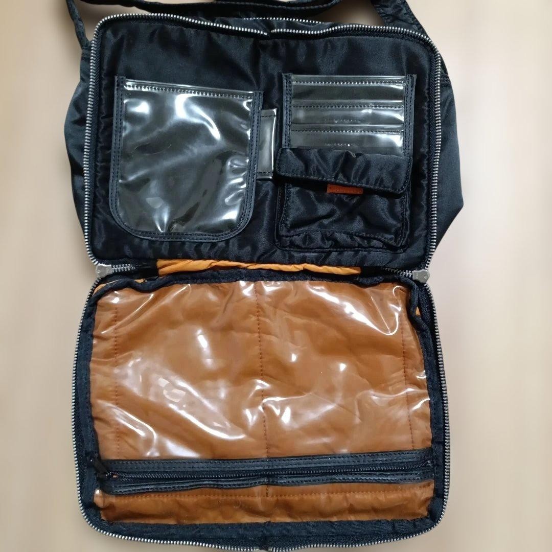 PORTER Yoshida TANKER Shoulder Bag L 2-Layer Black made in Japan Authentic
