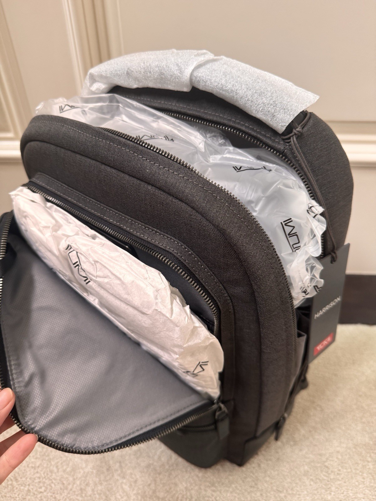 New With Tags – Tumi Harrison Bradner Grey Backpack Rucksack Bag 142074-1374