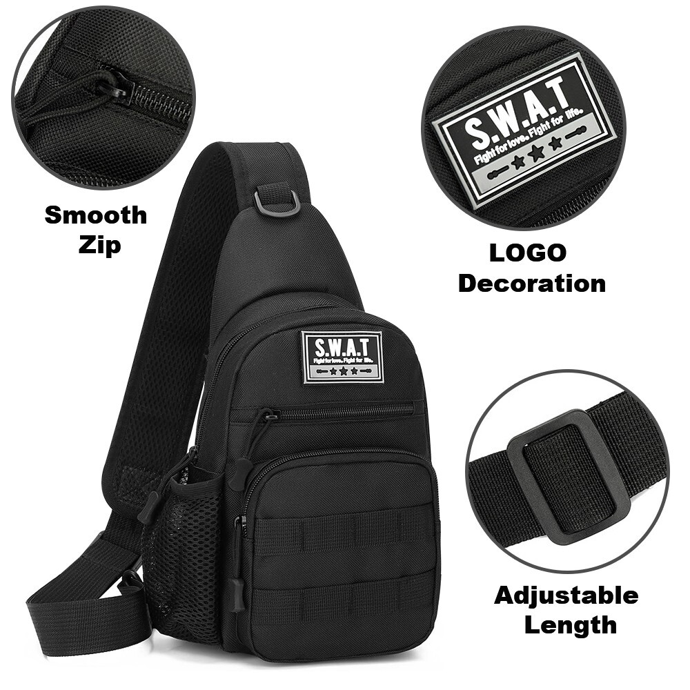 Outdoor Tactical Sling Bag Military Molle Crossbody Pack Chest Shoulder Backpack