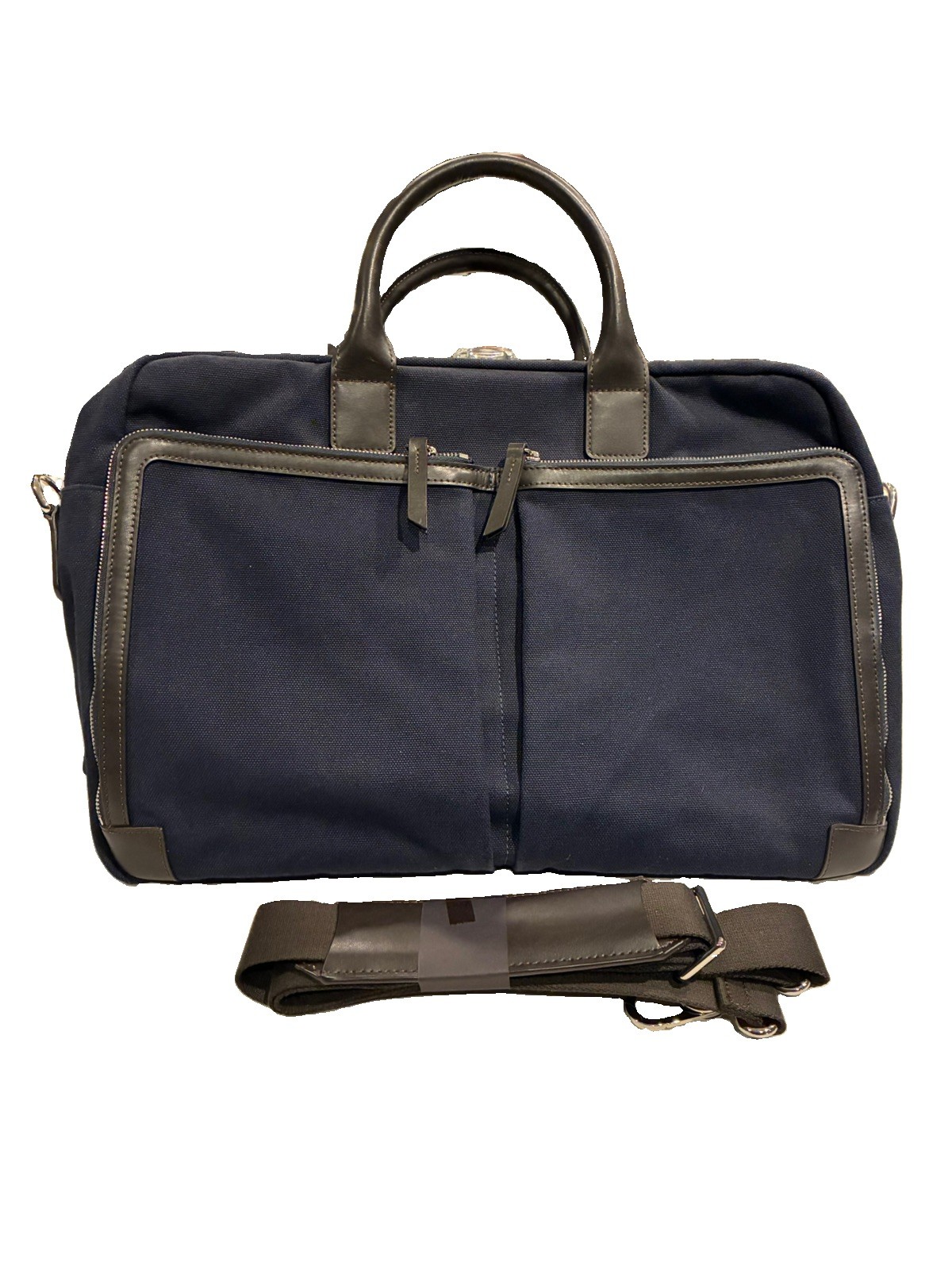New – Messenger Bag Briefcase – Canvas and Leather- Shoulder Bag for Men
