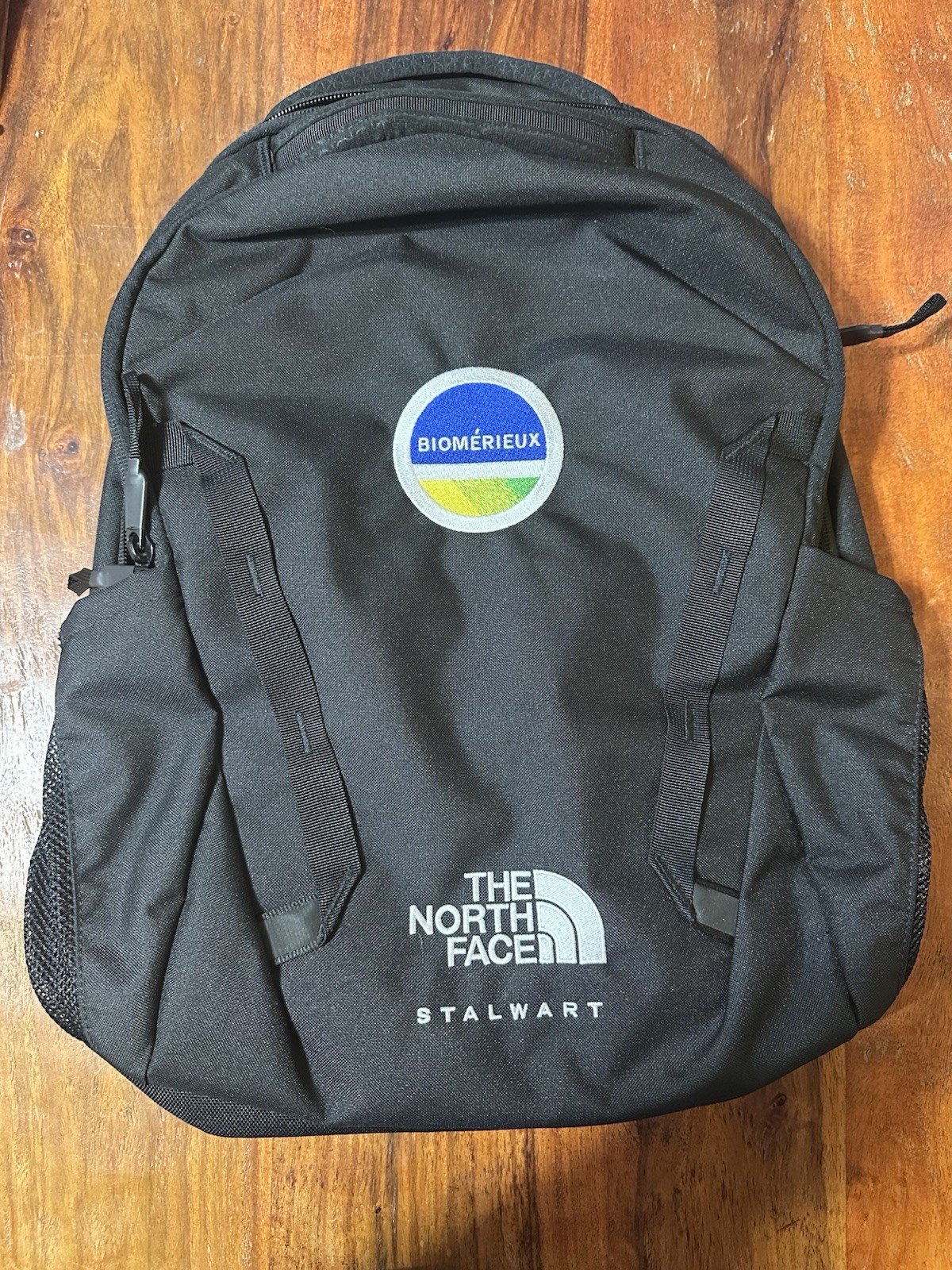 The North Face Stalwart Black Backpack 26L Laptop Sleeve Company Logo