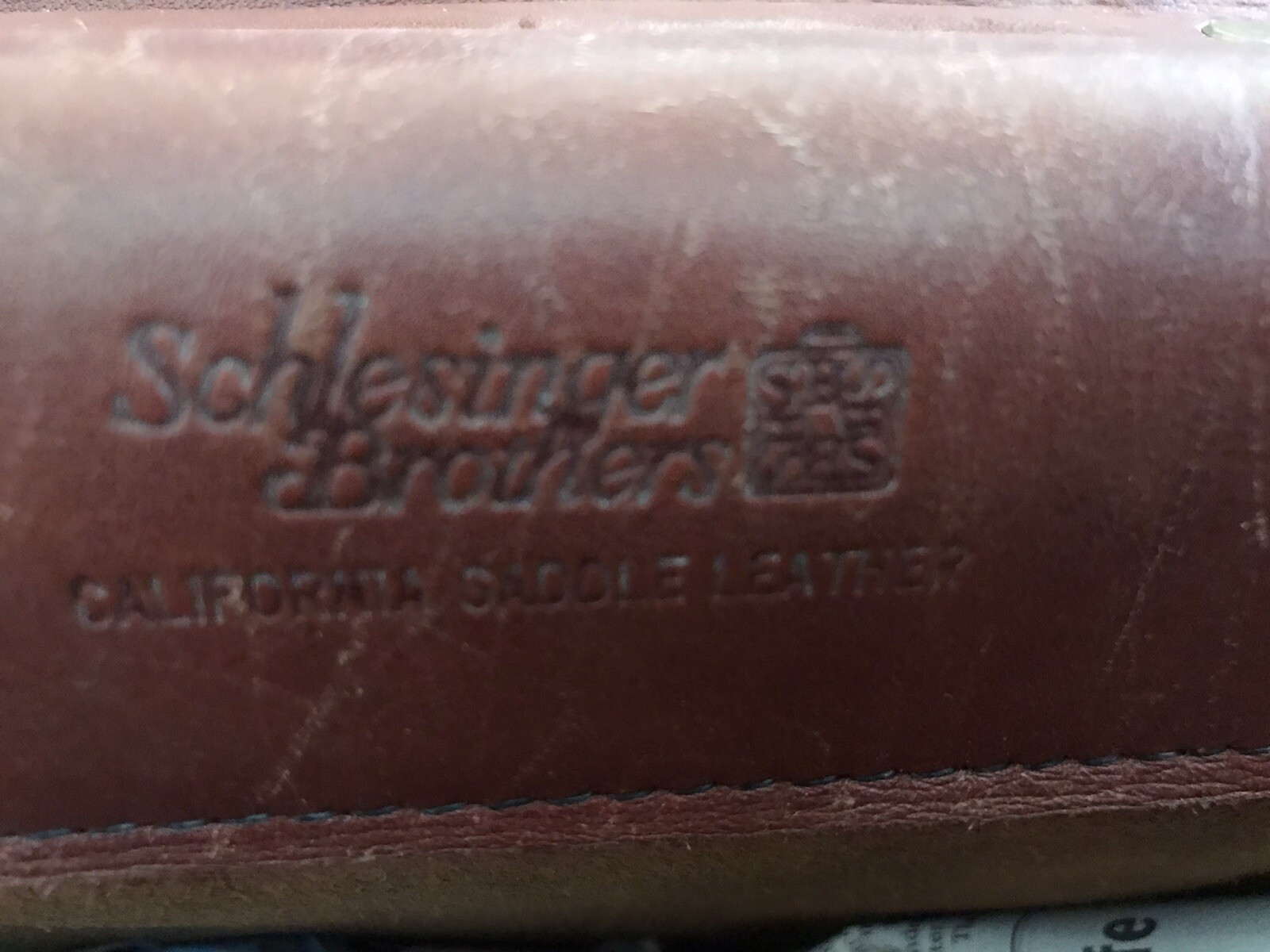 Schlesinger Saddle Leather Briefcase Messenger bag