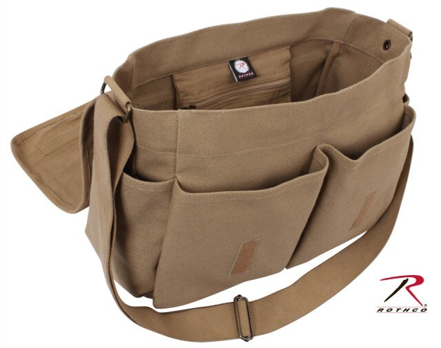 Rothco Heavyweight Canvas Classic Messenger Bag – Coyote Brown