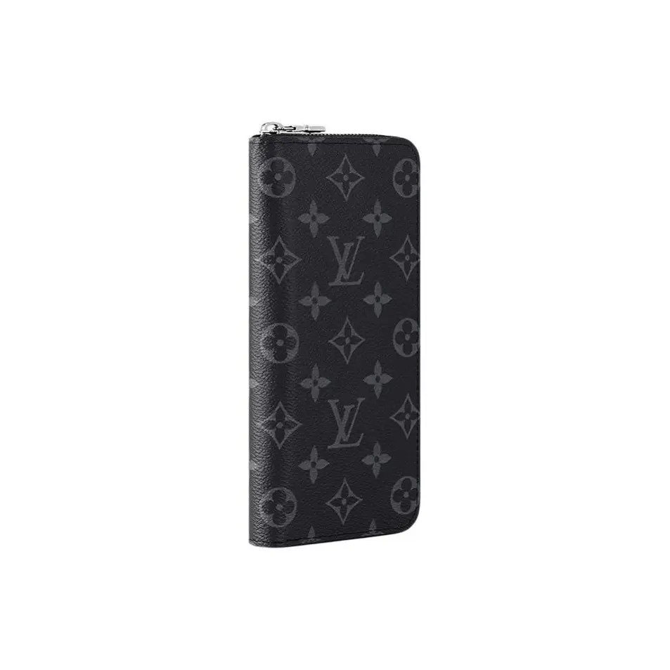 LOUIS VUITTON Zippy Coated Canvas and Cowhide Leather Wallet Men’s 4×0.7×7.8 in