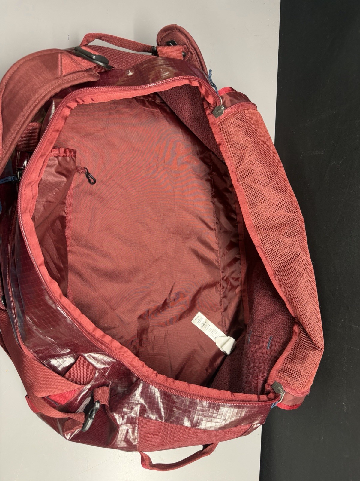 patagonia black hole 55l duffel bag Wax Red Rare Glossy Bag Used One Trip Rare