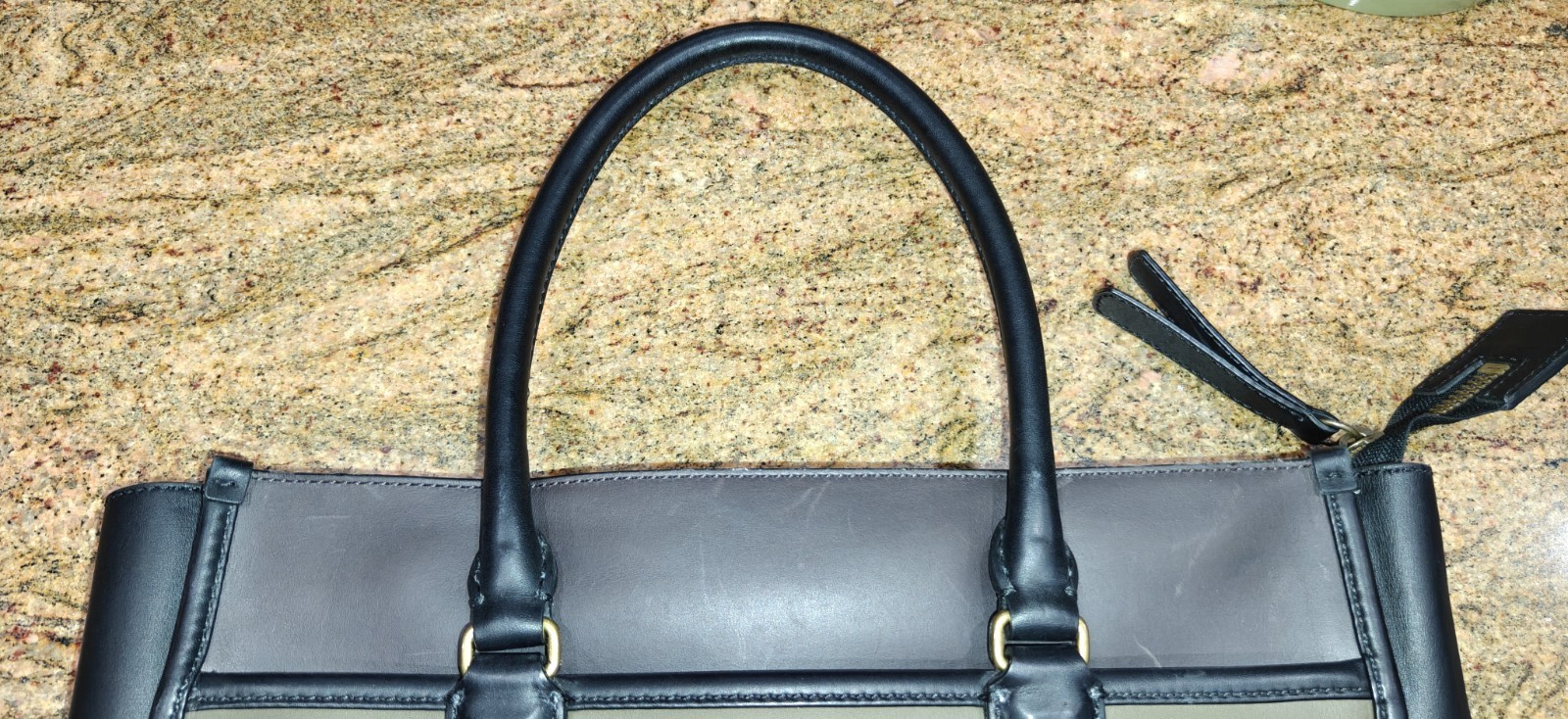 Coach Genuine Leather Tote Style 70725 Olive Black Structured Bag