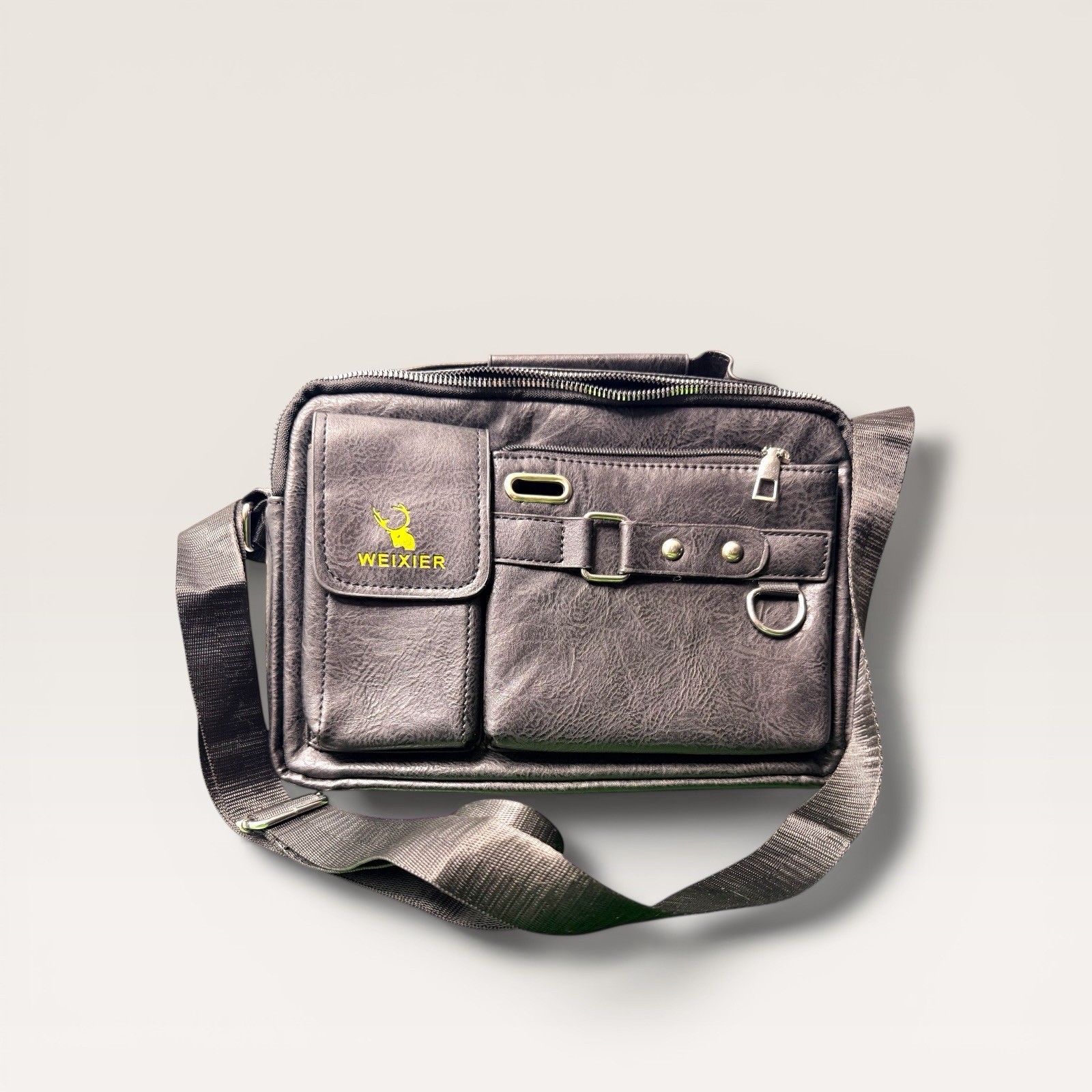 WEIXIER Slate Grey Messenger Bag Urban Armour Crossbody Man Bag Tech Pocket MINT