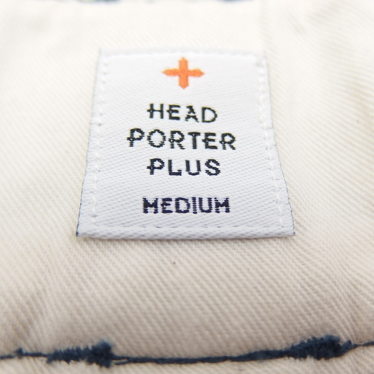 HEAD PORTER PLUS Cropped Pants Size M Blue Polyester Cotton Material Bottoms