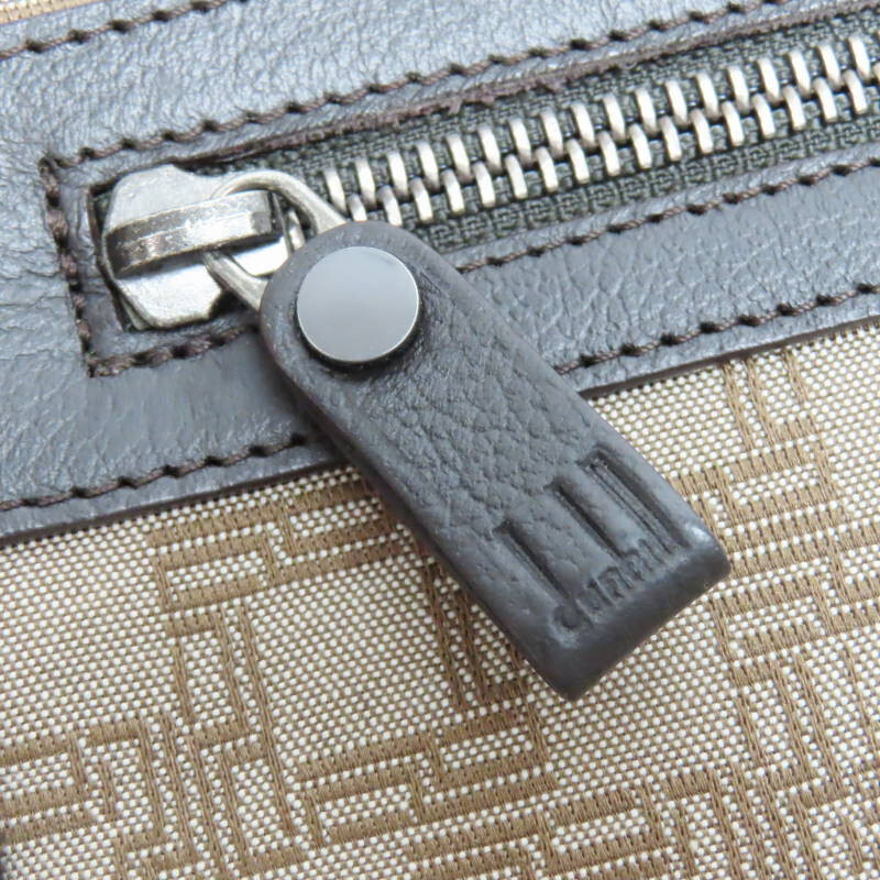 S04-k140 dunhill D-EIGHT canvas/leather shoulder bag beige/brown