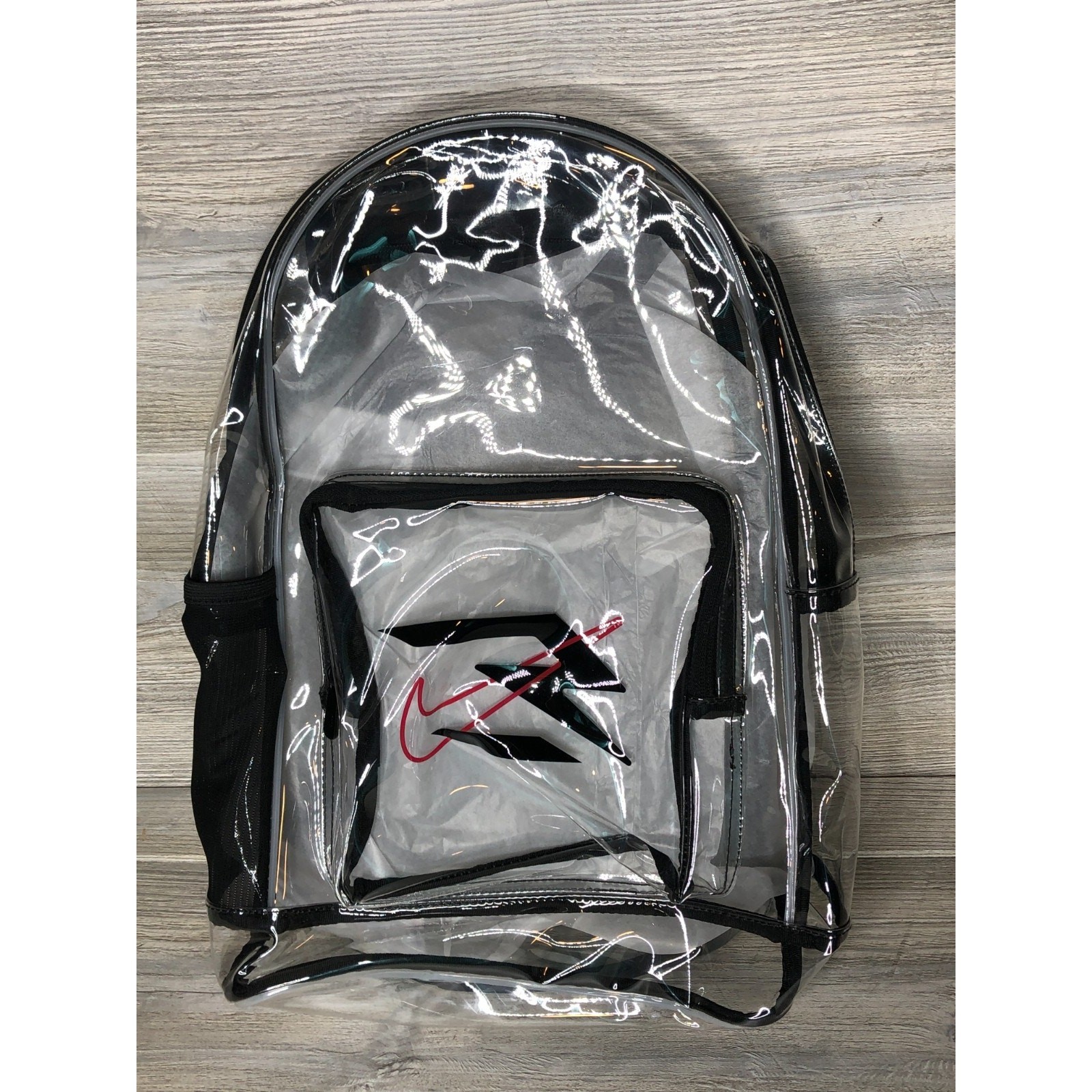 Clear Transparent Backpack Nike 3 Brand Russel Wilson School Bag NWT