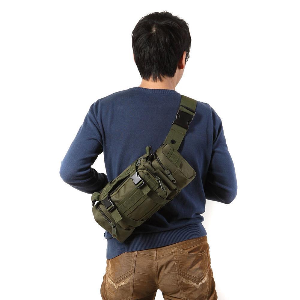 Tactical Military Chest Fanny Shoulder Waist Bag Hunting Bike Molle Camping Pack