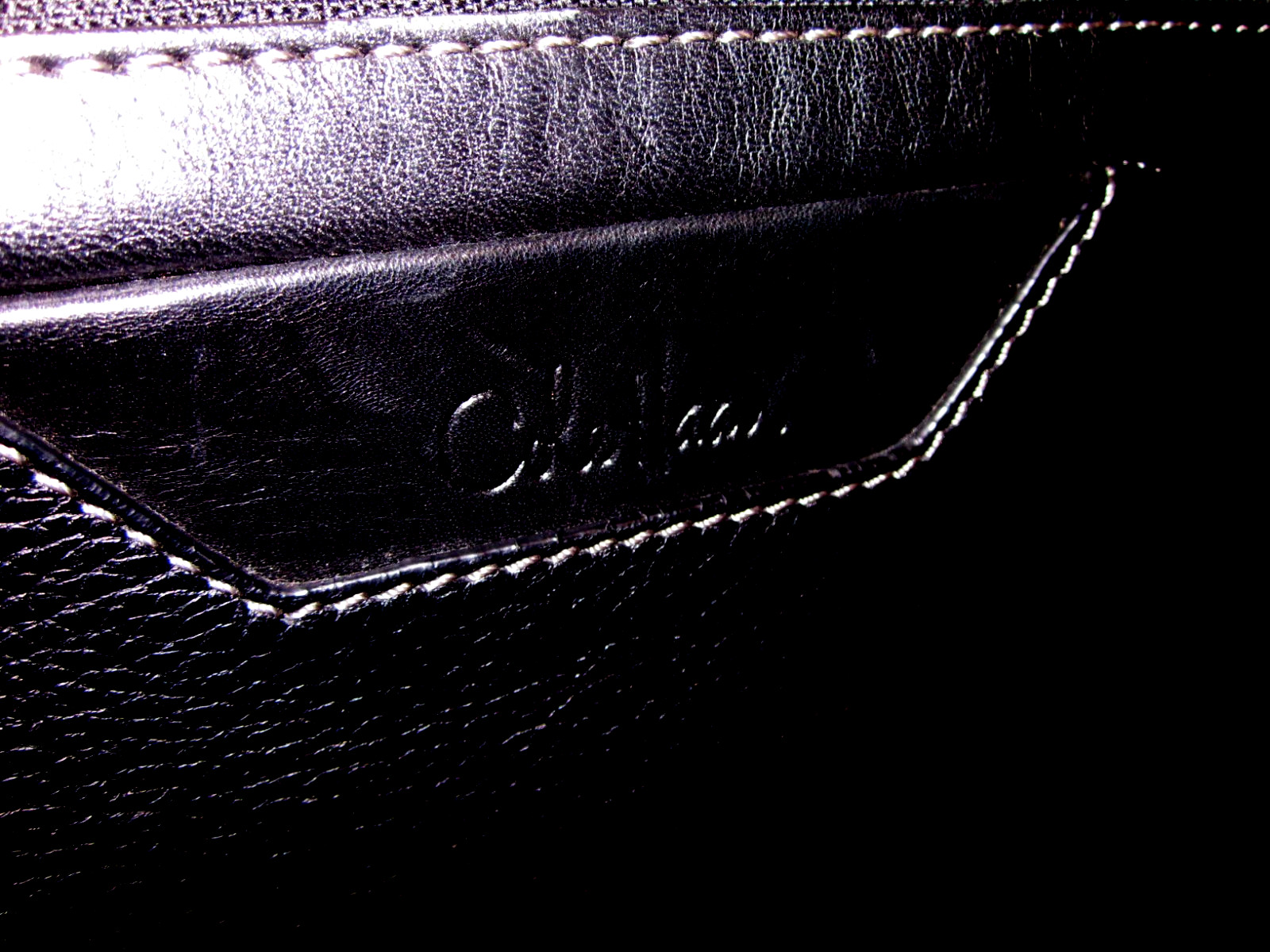 Cole Hann Black Leather Document-Portfolio-Laptop Sleeve Organizer Zipper Bag