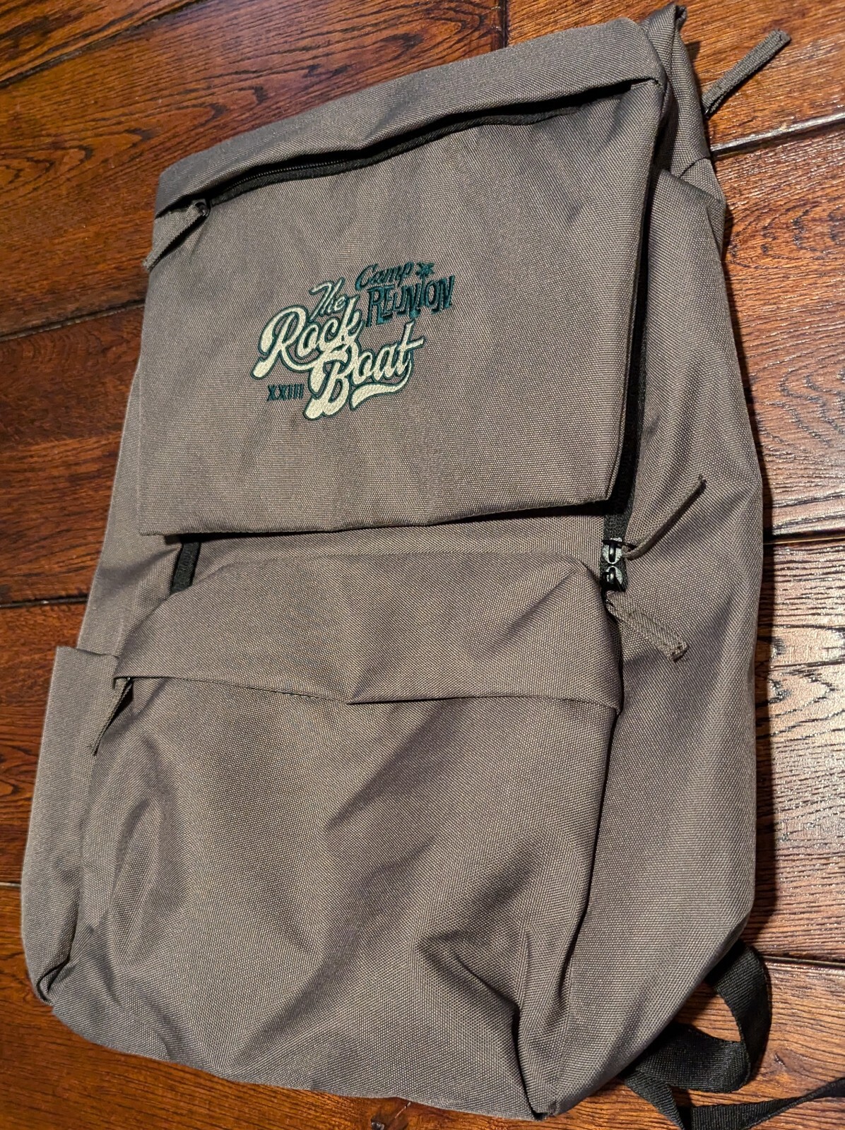 Leeds Gray Flap Over Backpack Laptop Bag – NWT – Personalized Embroidery on Flap