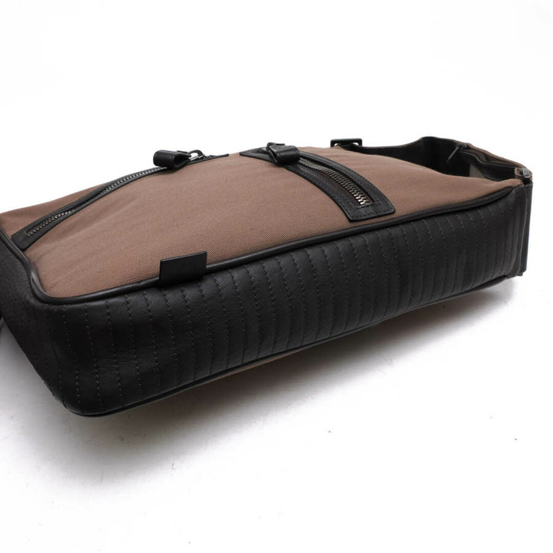 Dunhill Shoulder bag crossbody bag for men brown leather canvas 33×24×6cm