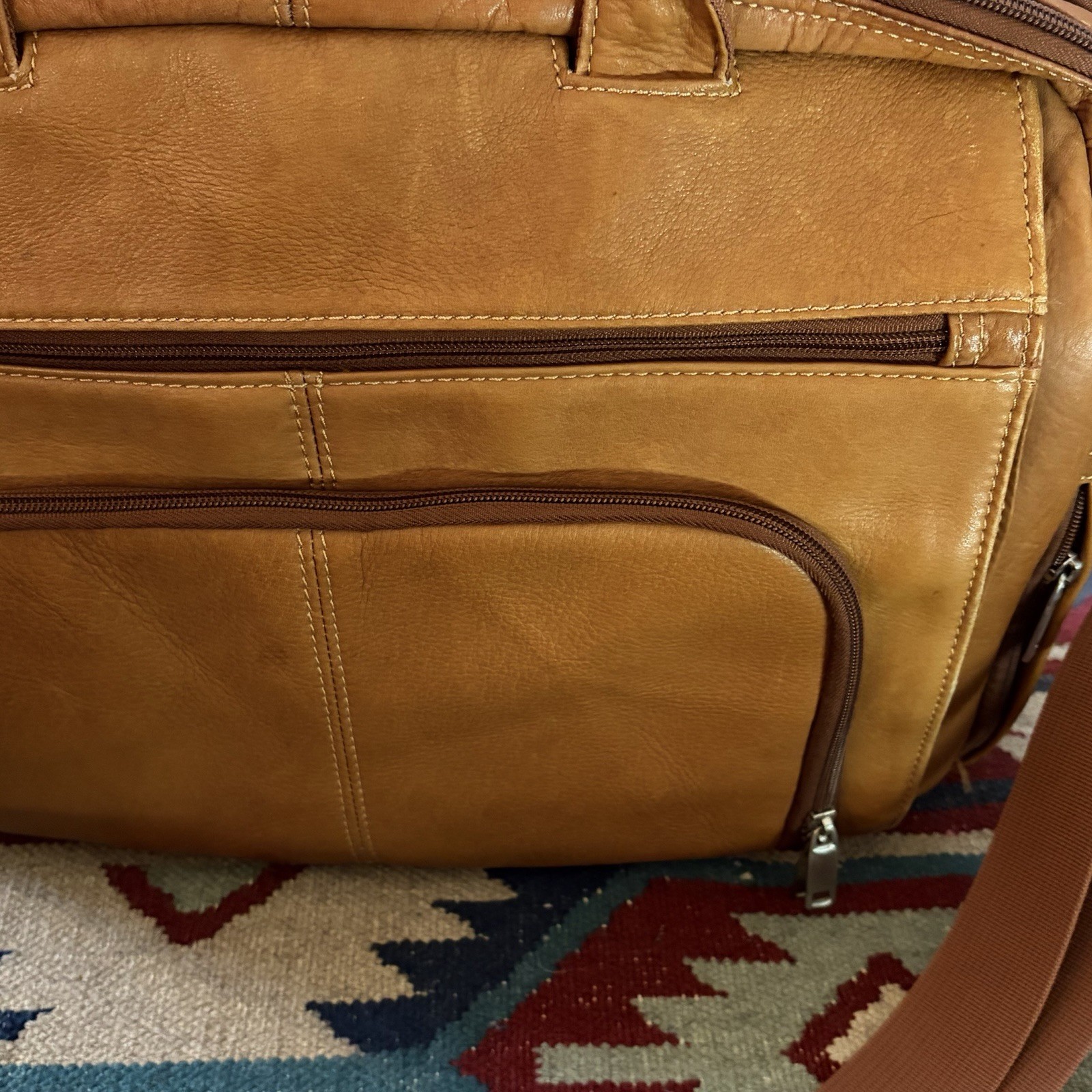 Wilson Leather Brown Soft Shell Briefcase 13x 17 Satchel Messenger Bag Tote