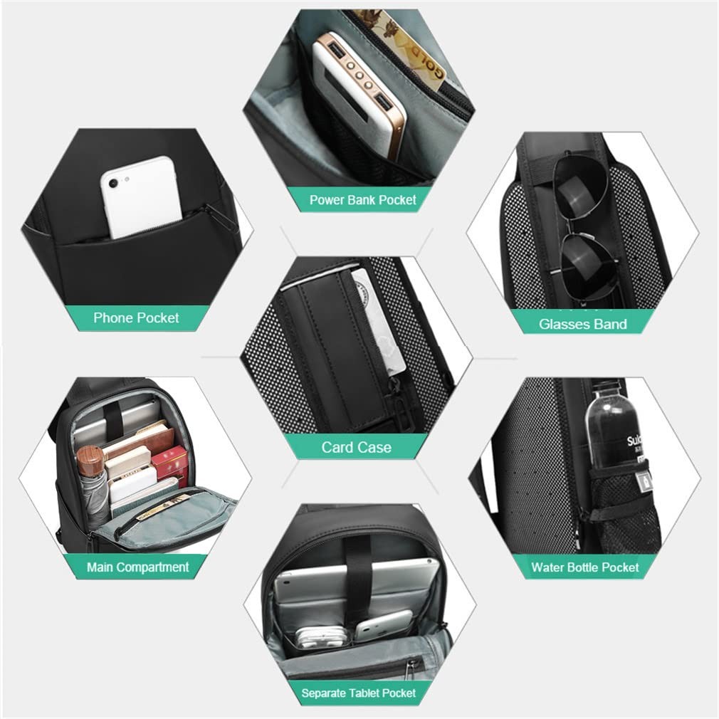 Messenger Bag for Men,Small Black Sling Crossbody Bags,Waterproof