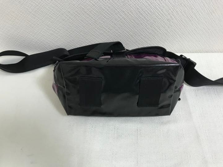 Masterpiece Nylon Shoulder Messenger Bag Purple Unisex 9.84×7.87×5.51 inches