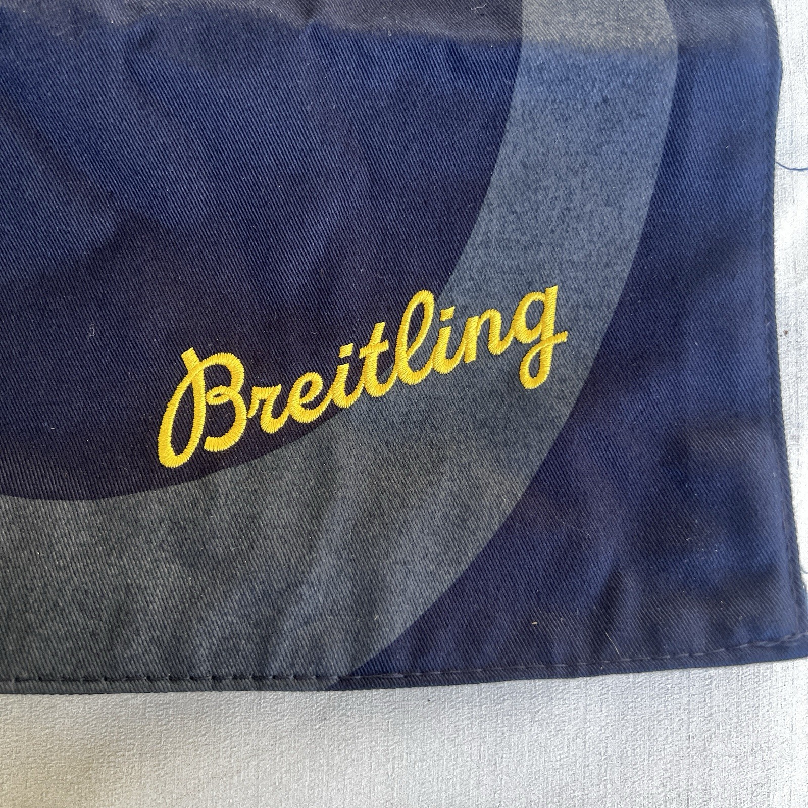 Breitling Shoulder Tote Bag Navy Embroidered Canvas Navitimer Wrist Watch 2917