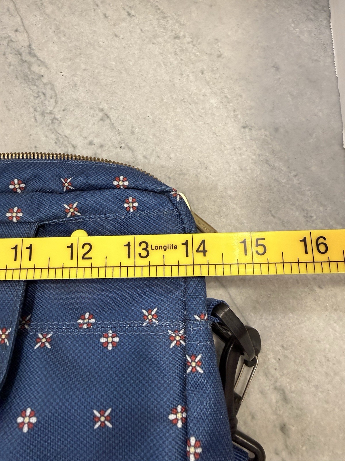 Herschel Blue Geometric Print Laptop Messenger Briefcase Shoulder Bag 15” NWOT
