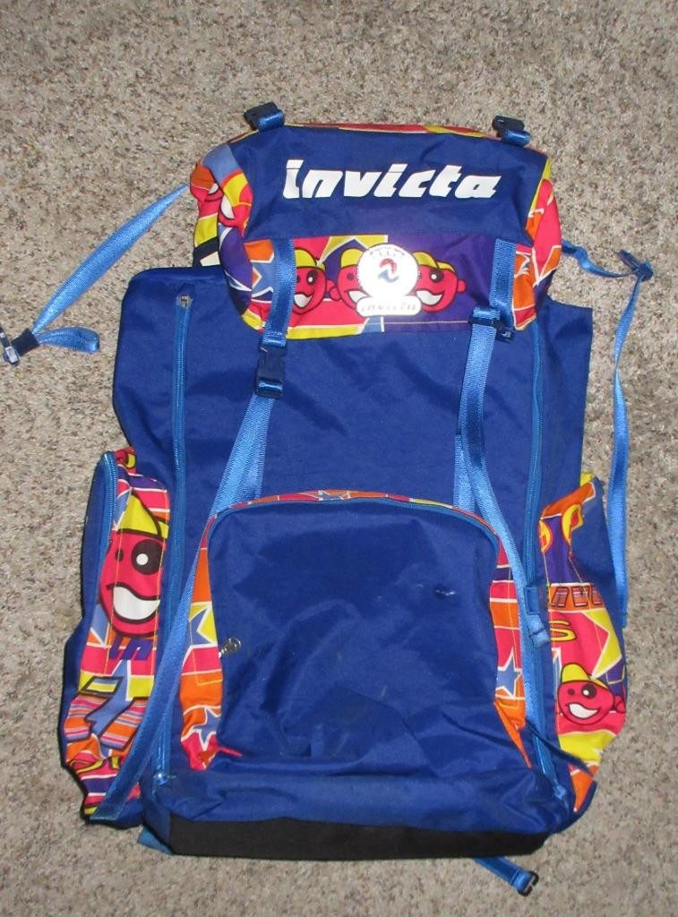 VTG INVICTA MULTI-COLOR BRIGHT BLUE JOLLY BACKPACK