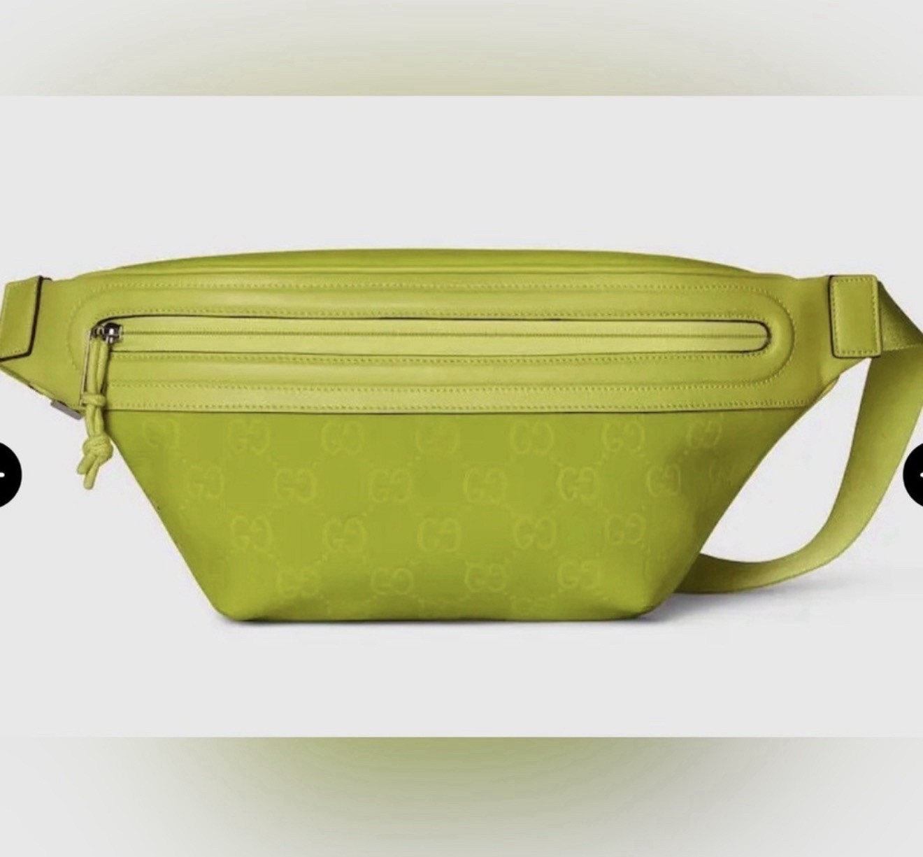 Gucci GG Embossed Belt Bag Large w/ Tags Lime Green