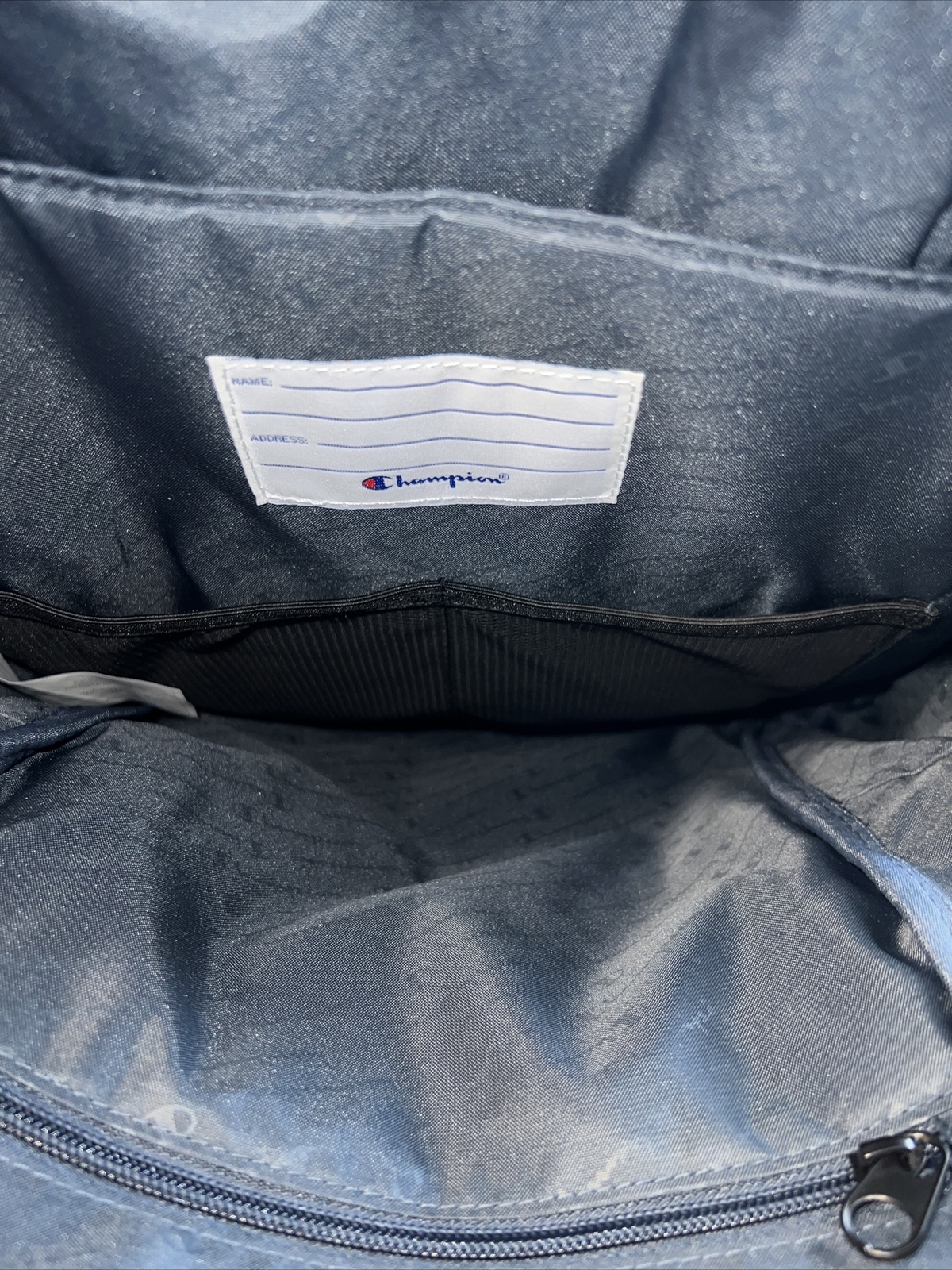 Champion Supercize Novelty Backpack Navy with Logo NWT