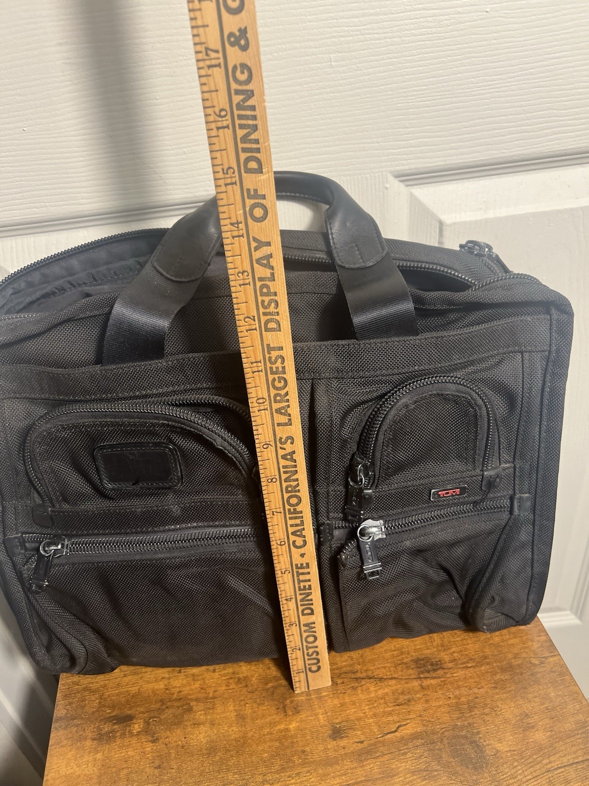 Tumi Black Business Bag Professional Laptop Briefcase No Shoulder Strap
