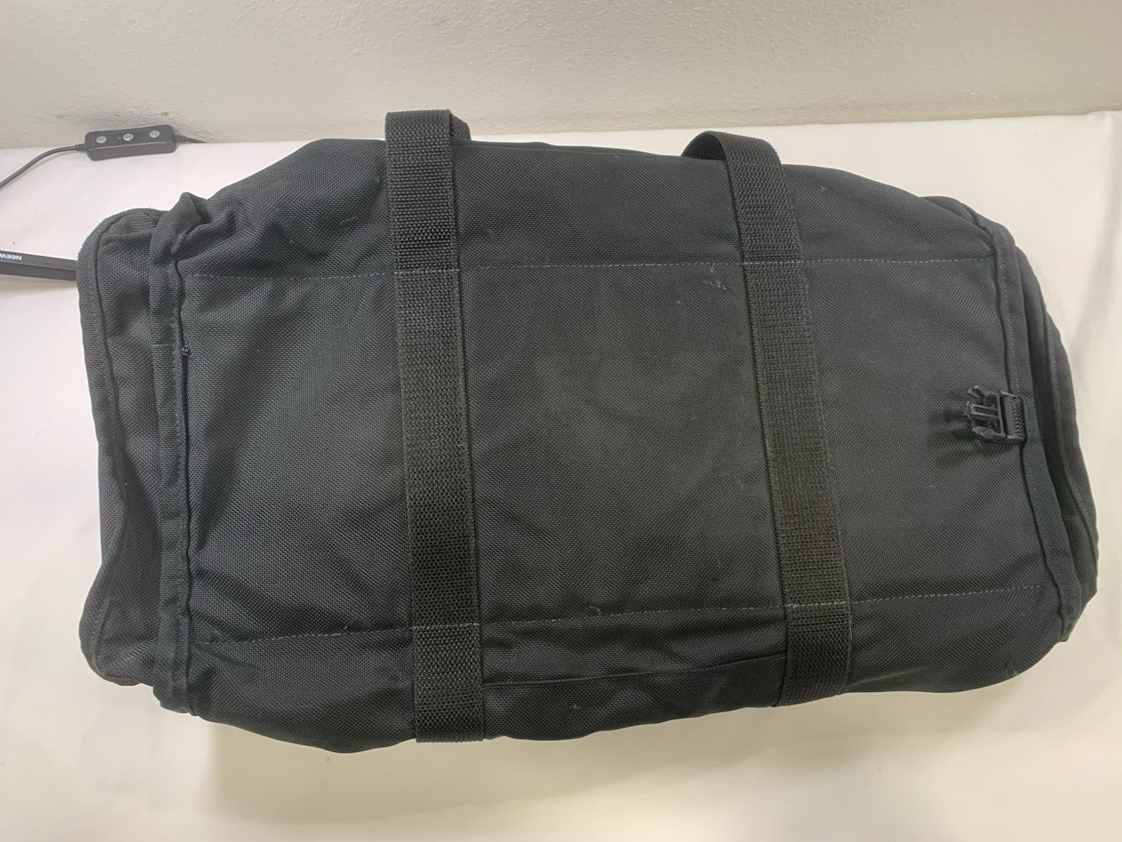 Boyt Large Carry On Leather Canvas Duffel Travel Weekend Gym Bag Black READ