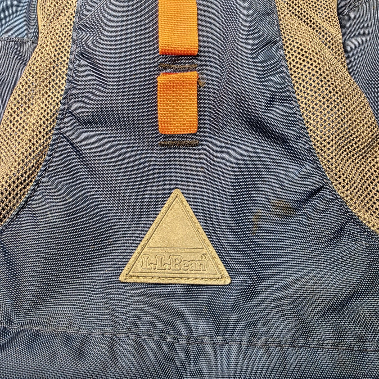 LL Bean Explorer Backpack Blue/Orange Hiking Bag Camping Outdoors Multi Compartm