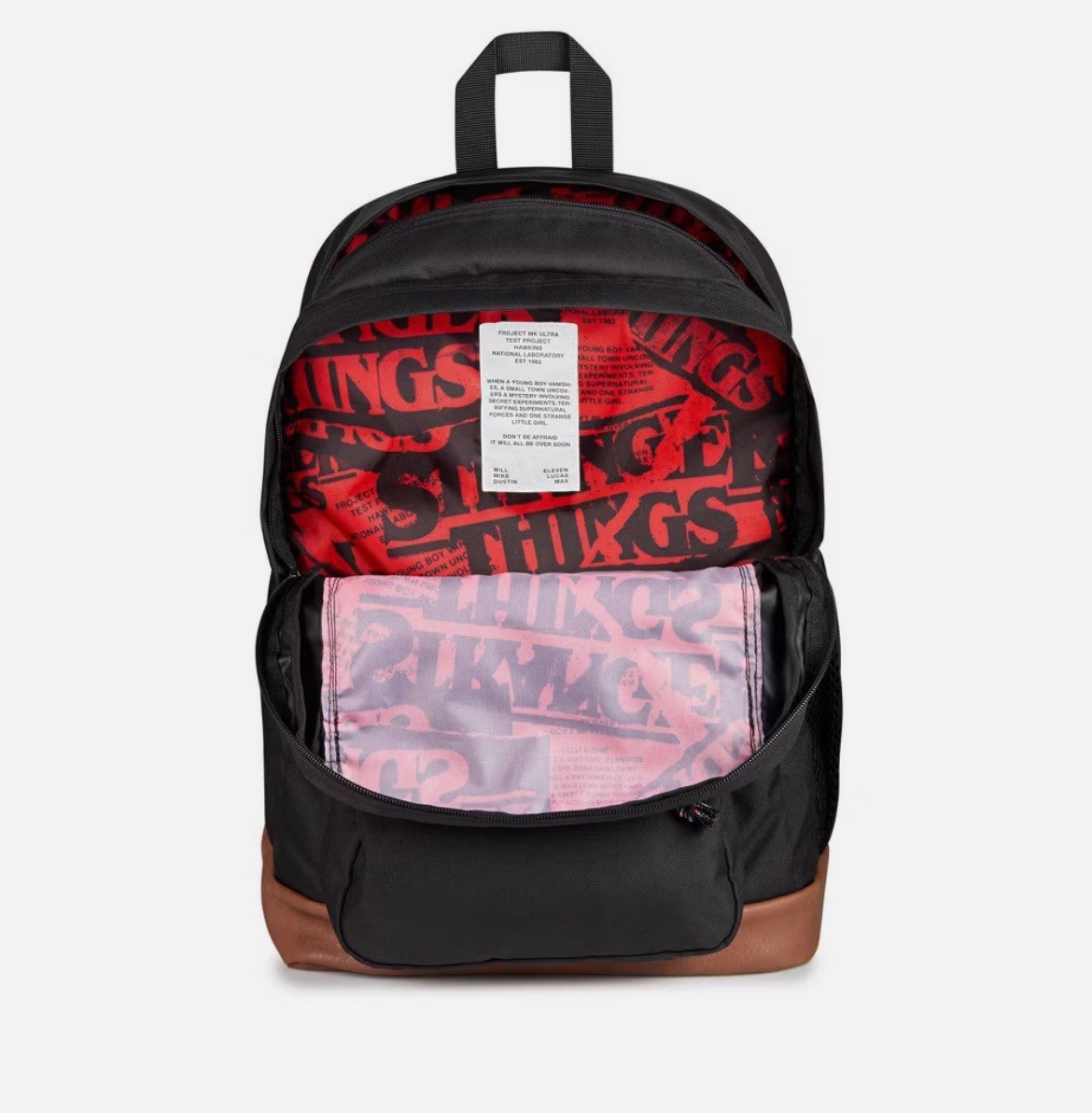 JanSport × Stranger Things Upside Down 34L Cool Student 17.5” Black Backpack