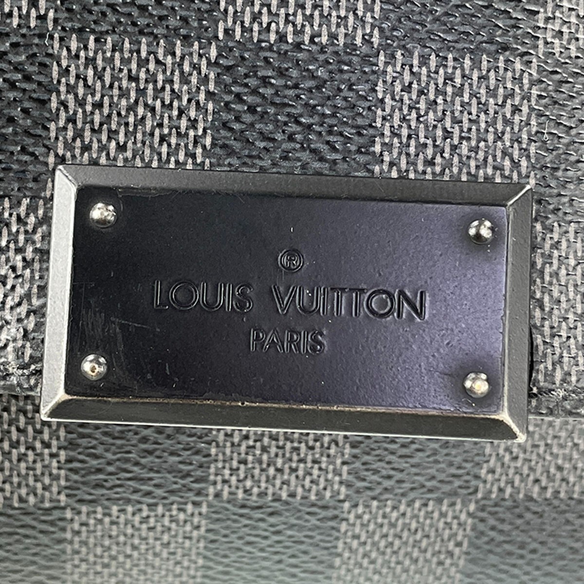 Louis Vuitton Damier Graphite District PM Leather Fabric Black Shoulder bag 1482