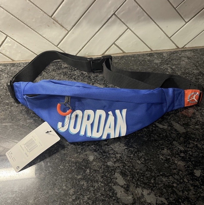 Nike Air Jordan MVP Flight Men’s Fanny Pack Side Bag – Blue & Orange NEW