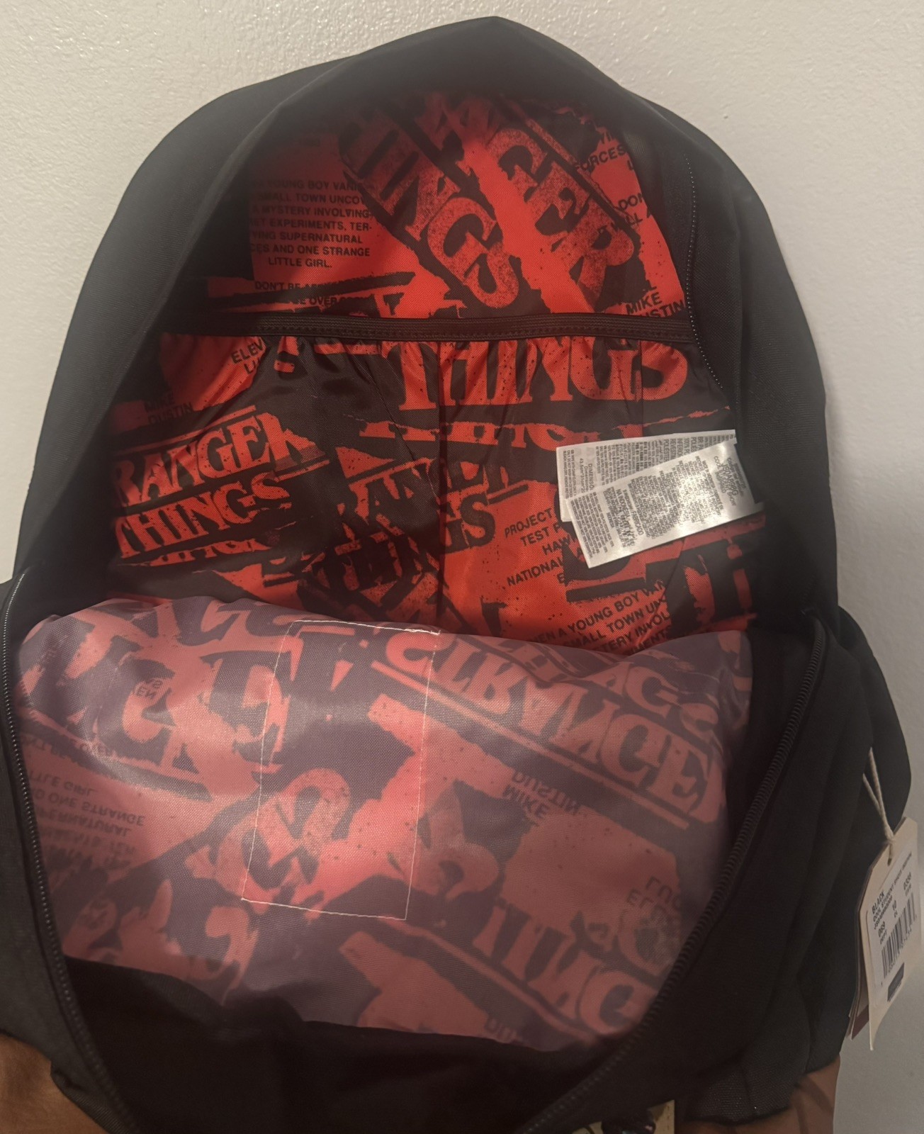 JanSport × Stranger Things Upside Down 34L Cool Student 17.5” Black Backpack