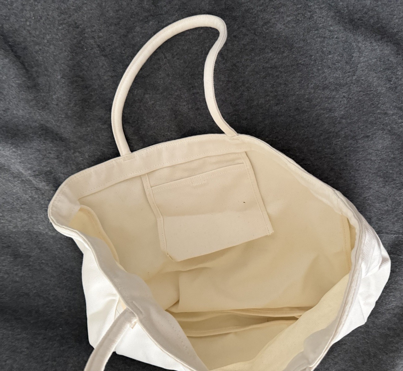 MUJI Canvas Tote Bag Large Off-White Heavyweight Cotton NWT Japan Exclusive