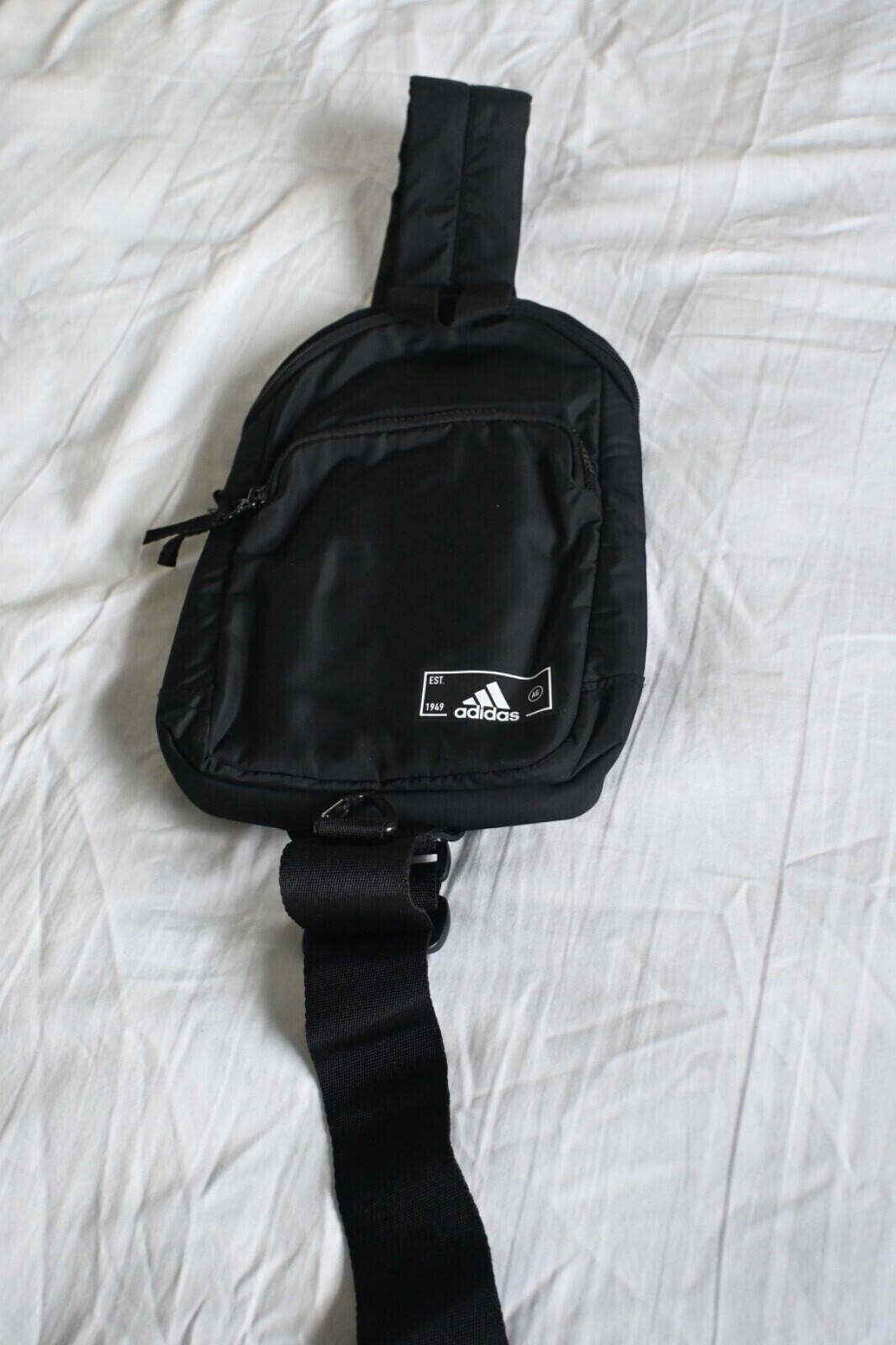 Black Adidas Essentials 2 Unisex Crossbody Sling Bag