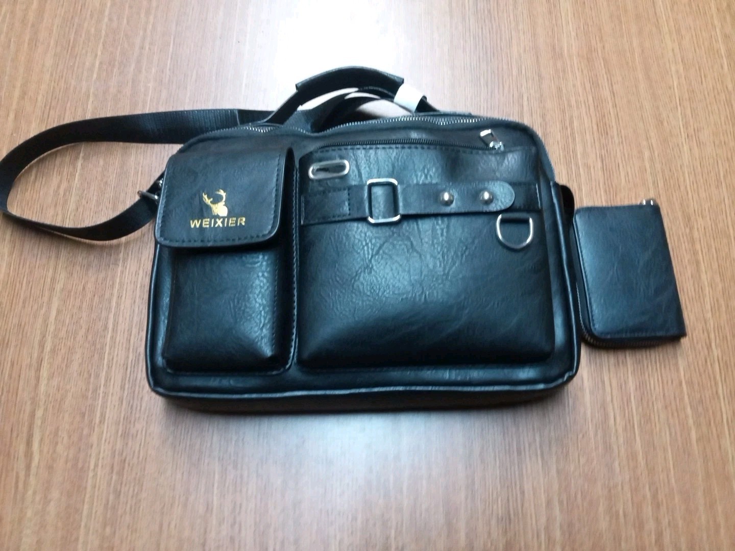 Men’s Shoulder Bag PU Leather Crossbody Bag Chest Bags Waterproof Travel