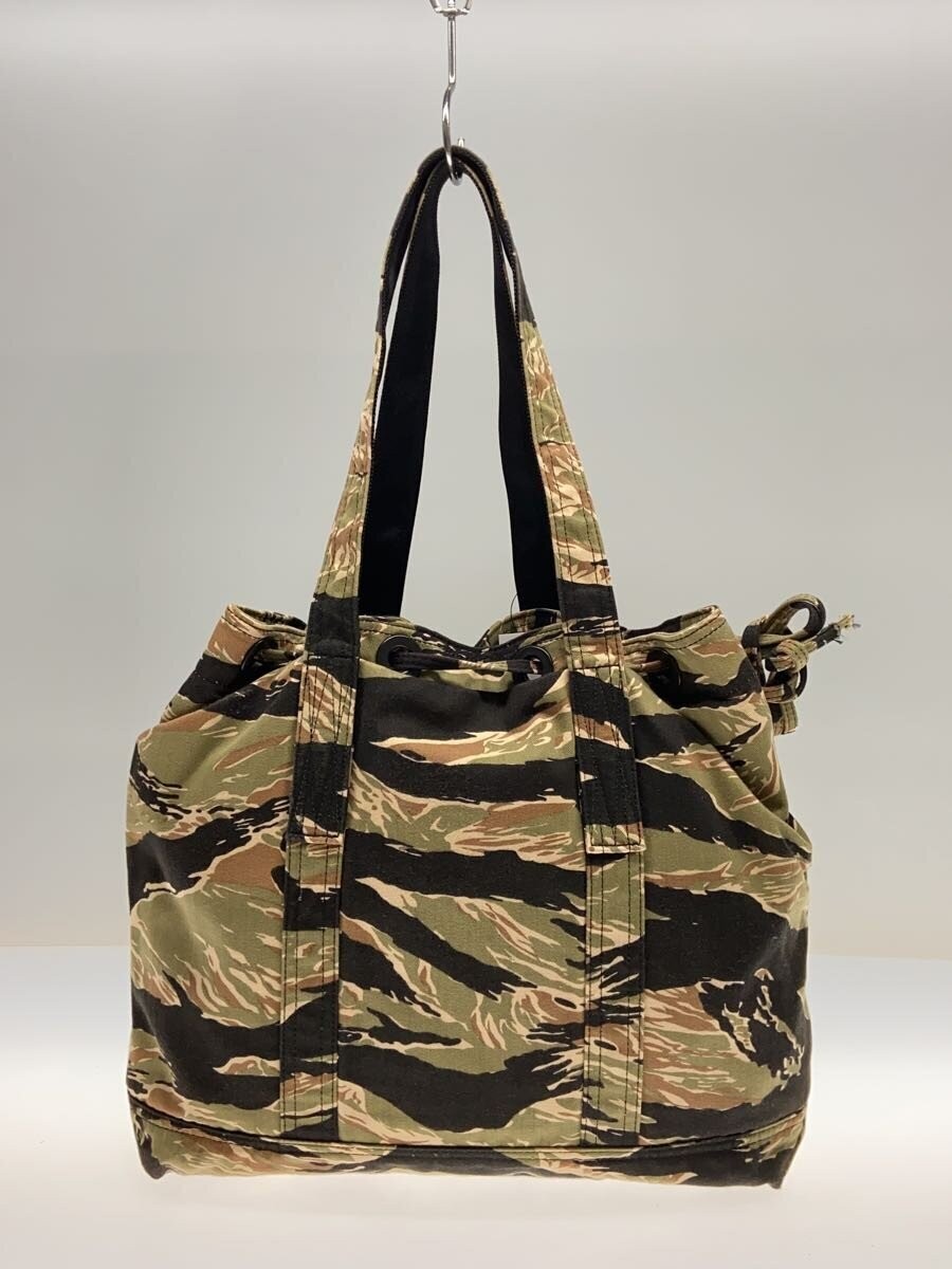Authentic Porter Classic Tote Bag Canvas Khaki Tiger Stripe Camo 12cm Width