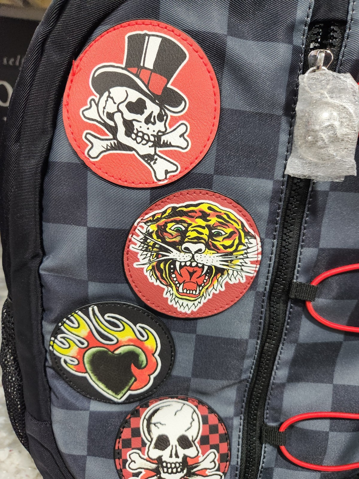 Ed Hardy Backpack Black Tiger Fit Most Laptops Adjustable Straps NWT