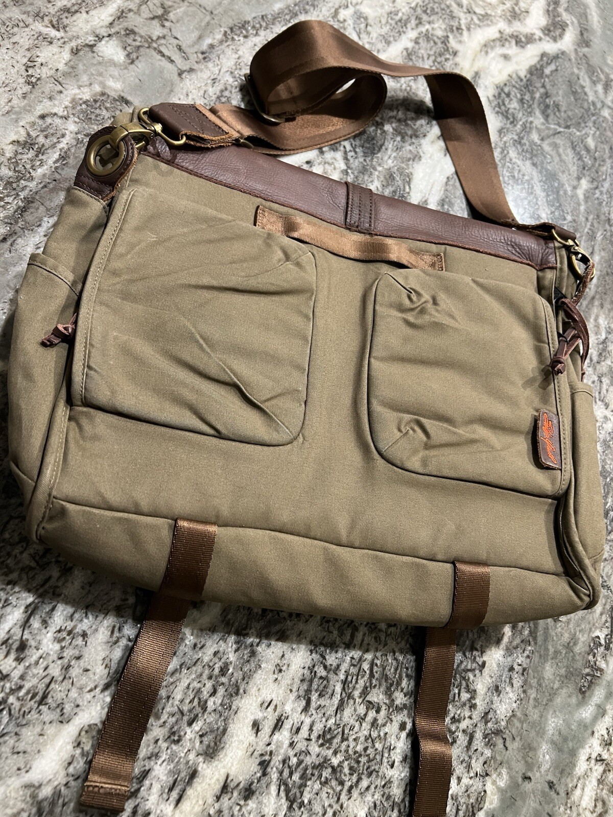 Jansport Skip Yowell Pleasanton Messenger Bag – Leather/Canvas – RARE