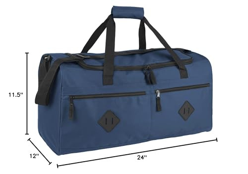 24 Inch 55 Liter Multi Pocket Duffle Bags for Men & Women For Grey & Blue