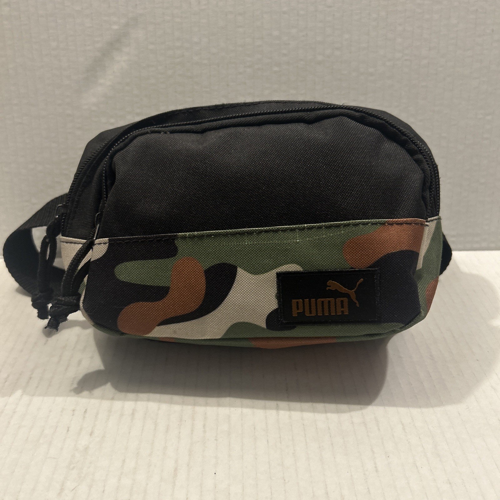 PUMA Black Camouflage Fanny Pack – Waist Pouch Zip Bag