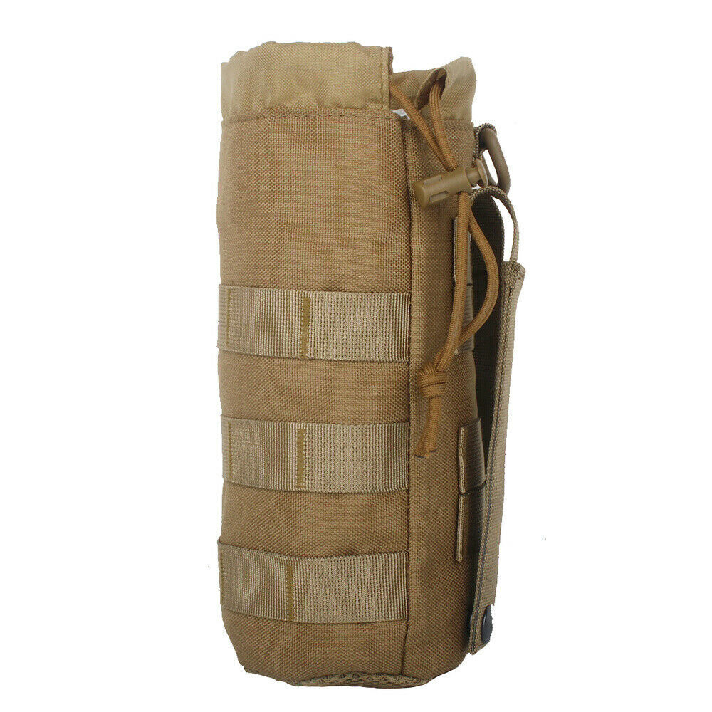 Outdoor Tactical Molle Water Bottle Bag Military Hiking Belt Holder Kettle Pouch