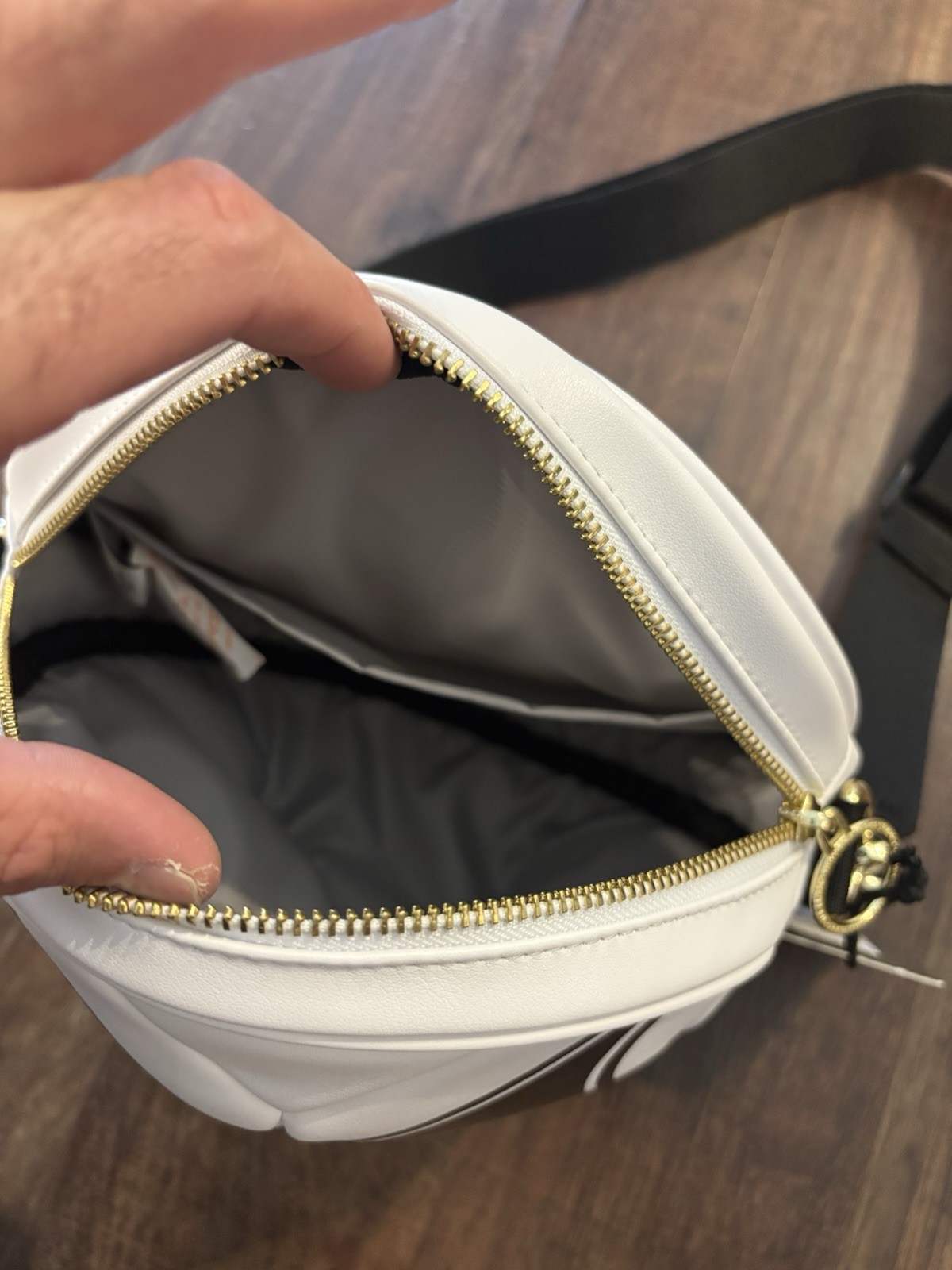 adidas Soccer Ball Crossbody Bag White Black Logo FIFA Adjustable Strap JL4146