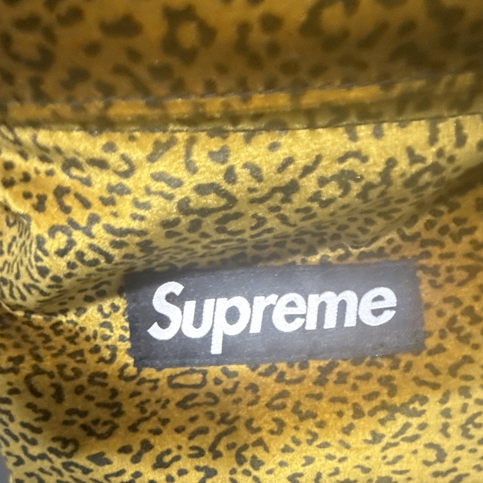 Supreme Animal Print Backpack Yellow/Black Zip Adjustable Straps Casual Travel