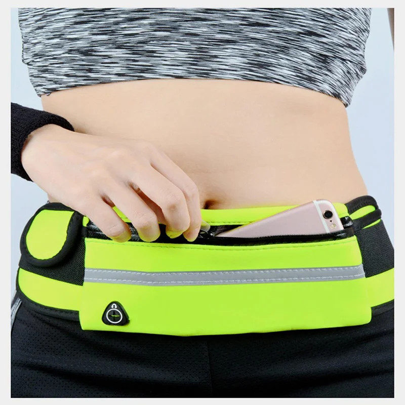 Waterproof Sport Runner Waist Bum Bag Running Jogging Belt Pouch Zip Fanny Pack